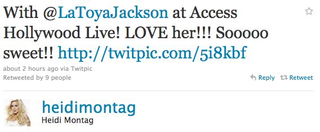 Illustration for article titled La Toya Jackson Hung Out With Everyone Today